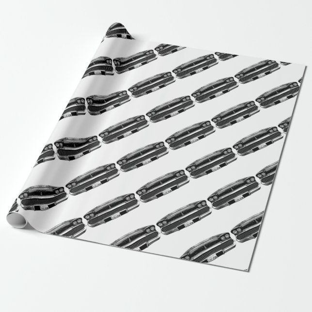 Classic Chevy Wrapping Paper (Unrolled)