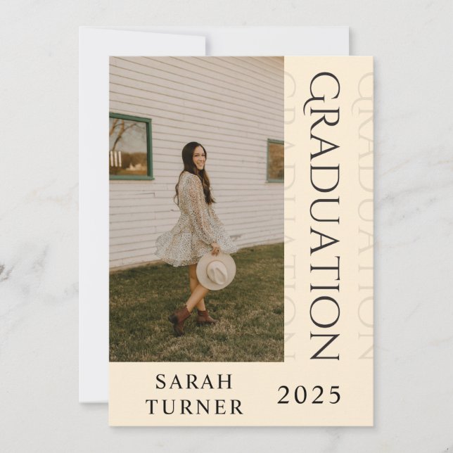 Classic Chic Blush Graduation Party Invitation (Front)