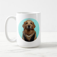 Classic Chic Breakfast Poster Golden Retriever