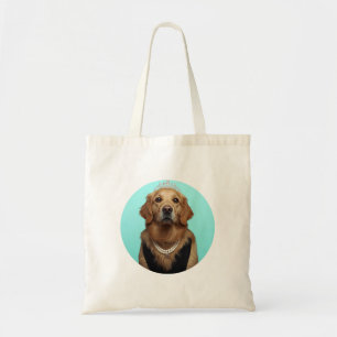 Classic Chic Breakfast Poster Golden Retriever Tote Bag