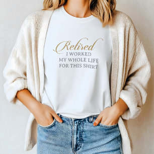 Classic Chic Calligraphy Gold Grey Retired T-Shirt