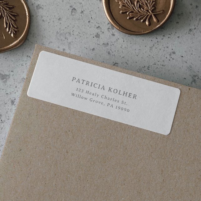 Classic Chic Grey Wedding Address Return  (Creator Uploaded)