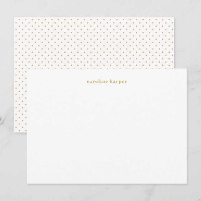 Classic Chic in Gold Personalized Name Card (Front/Back)