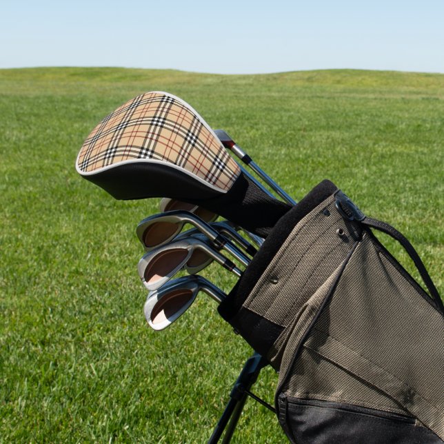 Classic Chic Scottish Tartan Pattern Golf Head Cover (In Situ)