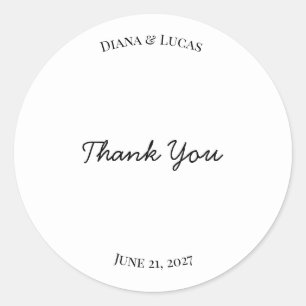Classic Chic Wedding Favour Sticker