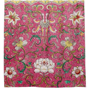 Classic Chinese Tea Time Floral Pattern in Pink