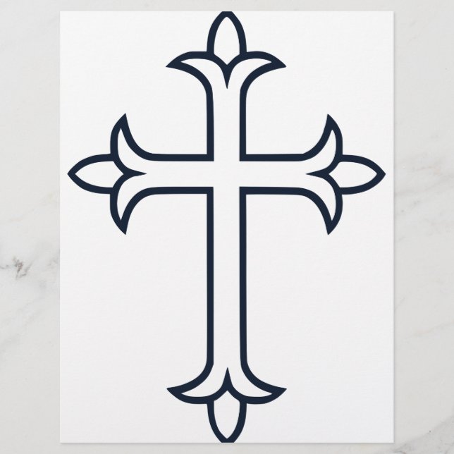 Classic Christian Cross Minimalist Fine Art Flyer (Front)