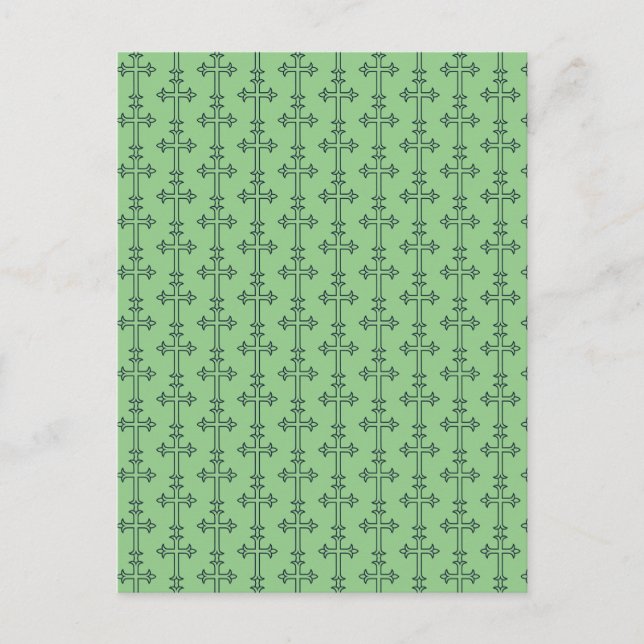 Classic Christian Cross Minimalist Fine Art Postcard (Front)