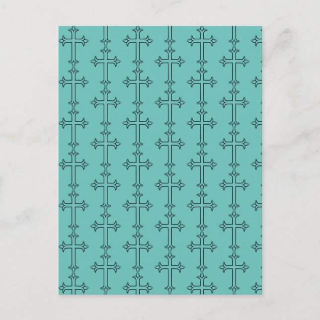 Classic Christian Cross Minimalist Fine Art Postcard (Front)