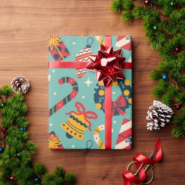Classic Christmas 30"x6' Wrapping Paper (Holiday Gift)