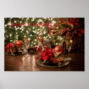 Classic Christmas Art Poster