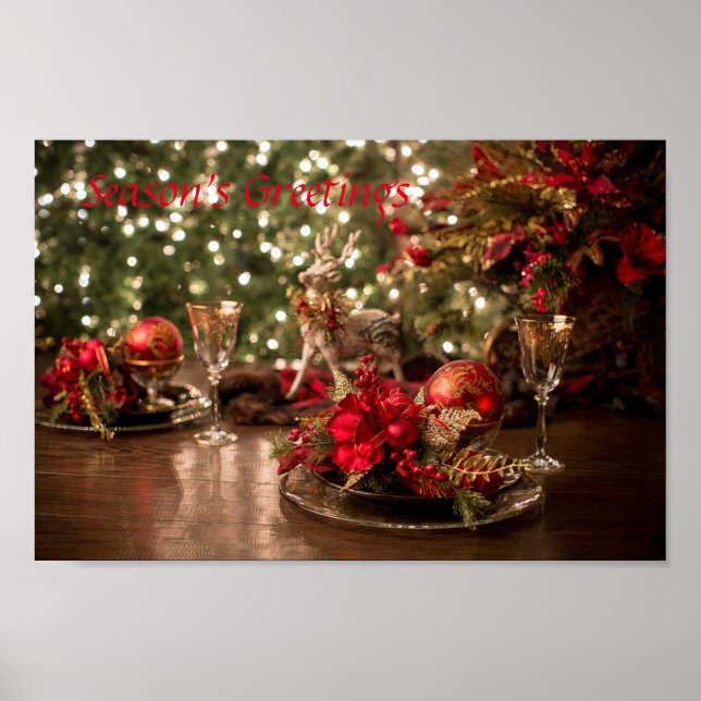 Classic Christmas Art Poster (Front)