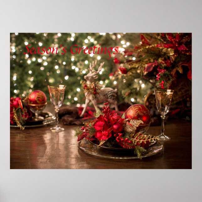 Classic Christmas Art Poster (Front)