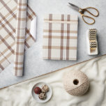 Classic Christmas Beige and Cream Plaid Wrapping Paper<br><div class="desc">Classic Christmas Beige and Cream plaid</div>