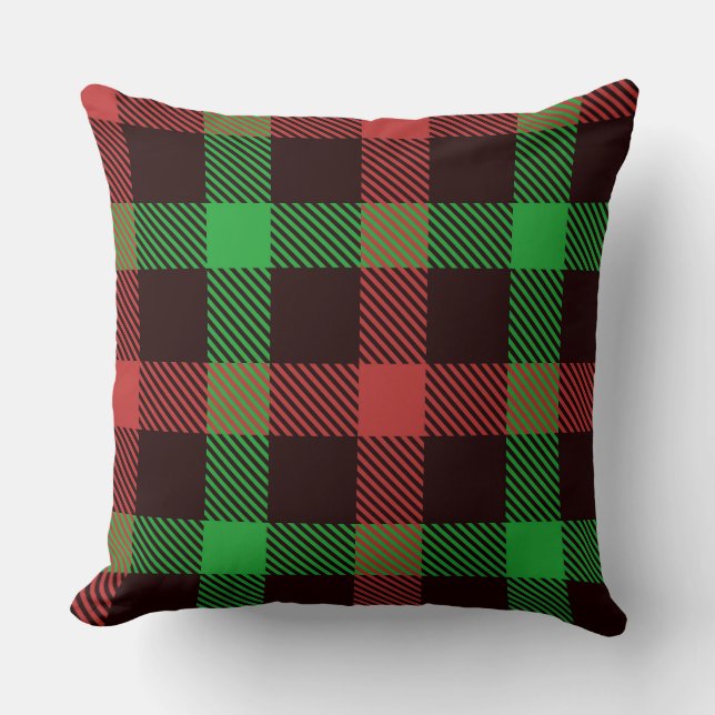 Classic Christmas Buffalo Plaid Pillow  (Front)