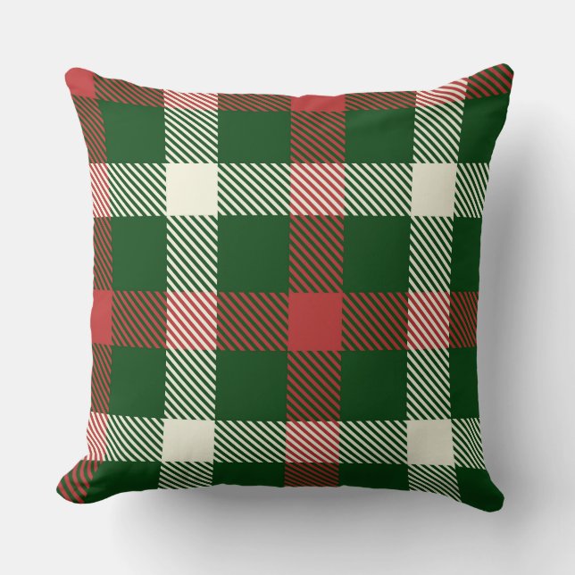 Classic Christmas Buffalo Plaid Pillow  (Front)