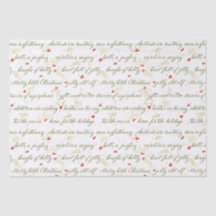 Classic Christmas Carols Tissue Paper