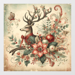 Classic Christmas Deer Window Cling