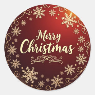 Classic Christmas Elegance Classic Round Sticker
