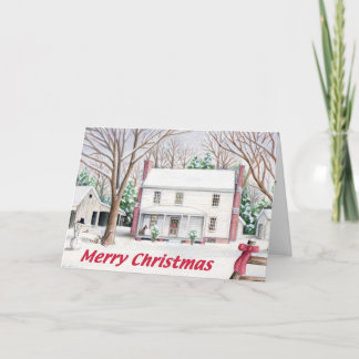 Classic Christmas Farm House Card