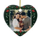 Classic Christmas Floral Frame Photo