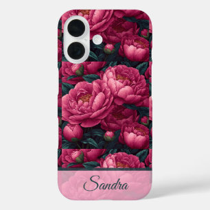 Classic Christmas Gift Peony Custom iPhone 16 Case