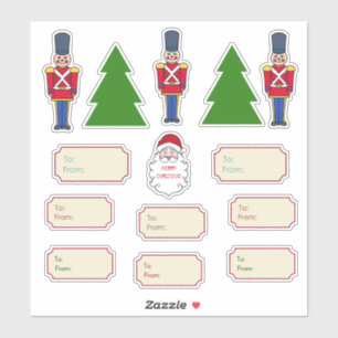  Classic Christmas Gift Tag Stickers 