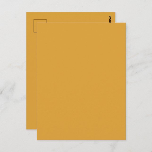 Classic Christmas Gold Fall Winter Solid Colour Postcard (Front/Back)