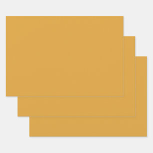 Classic Christmas Gold Fall Winter Solid Colour Wrapping Paper Sheet