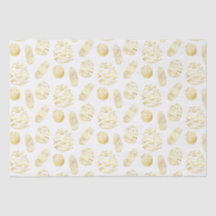 Classic Christmas Gold Pinecones Tissue Paper