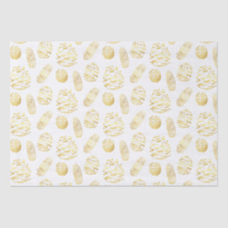 Classic Christmas Gold Pinecones Tissue Paper