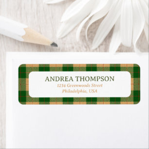 Classic Christmas Heritage Green and Beige Plaid