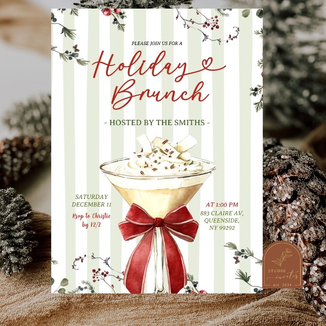 Classic Christmas Holiday Brunch Invitation (Creator Uploaded)