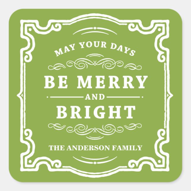 Classic Christmas | Holiday Gift Tag Labels (Front)