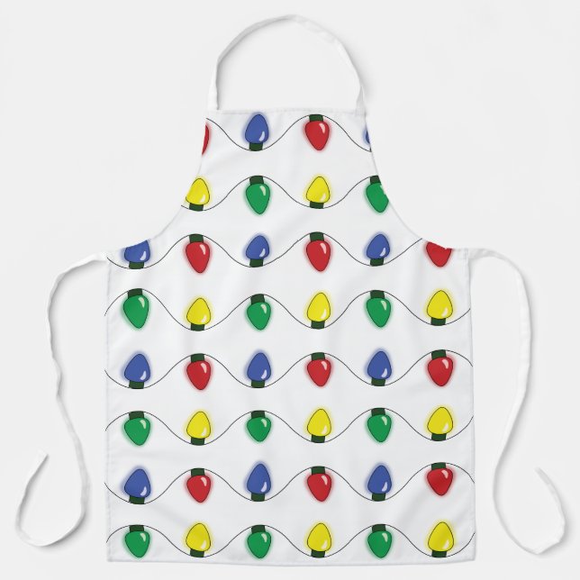 Classic Christmas Lights All-Over Print Apron (Front)