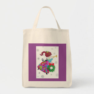 Classic Christmas Little Vintage Angel Tote Bag