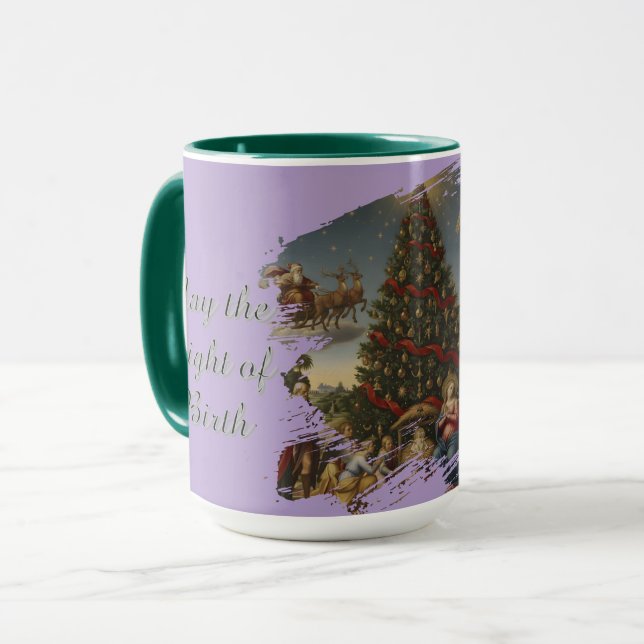 Classic Christmas Nativity Scene Coffee Mug (Front Left)