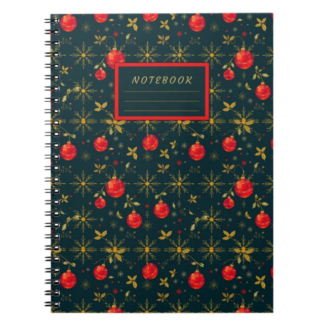 Classic Christmas Pattern Softcover Notebook (Front)