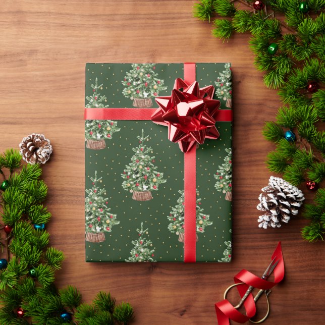 Classic Christmas Pattern Wrapping Paper (Holiday Gift)