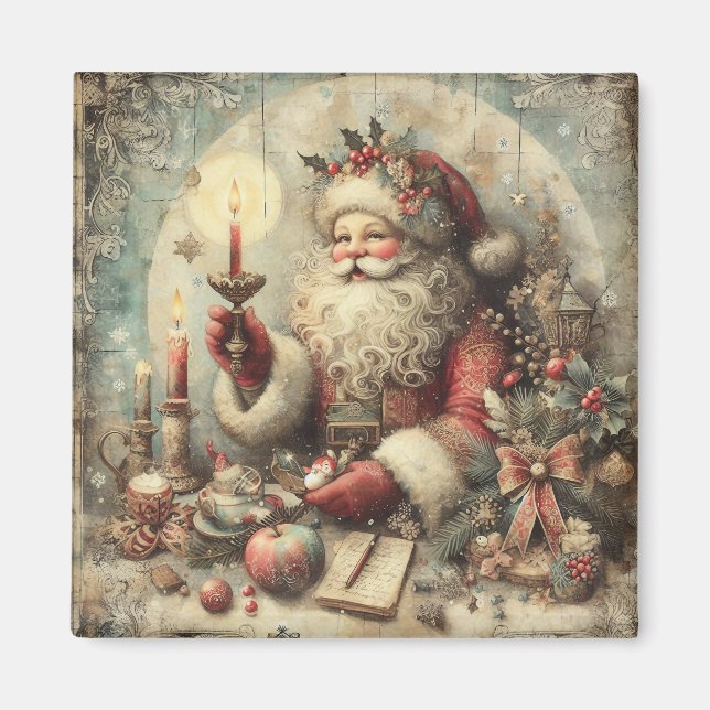 Classic Christmas Père Noël Magnet (Devant)