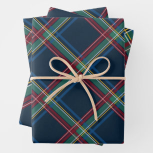 Classic Christmas plaid colourful holiday Wrapping Paper Sheet