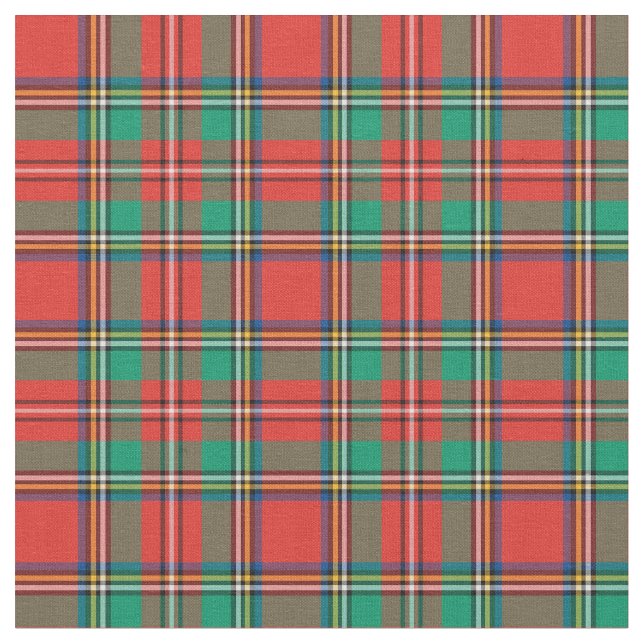 Classic Christmas Plaid Fabric (Close Up)