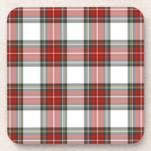 Classic Christmas Plaid Pattern Coaster