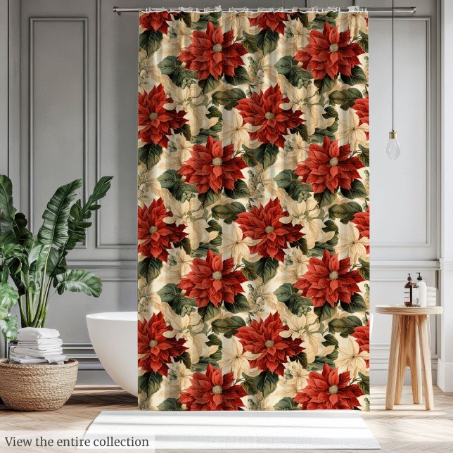 Classic Christmas Red Poinsettias Watercolor Style (Classic Christmas Red Poinsettias Watercolor Style)