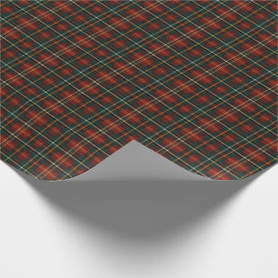 Classic Christmas Red Tartan Plaid Pattern Wrapping Paper