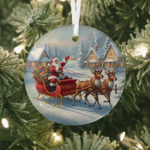 Classic Christmas Round Ornament