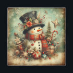 Classic Christmas Snowman Magnet<br><div class="desc">classic christmas snowman magnet</div>