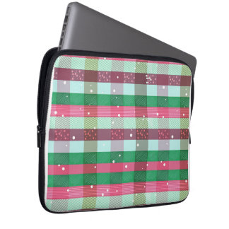 Classic Christmas Stripes Pattern Laptop Sleeve