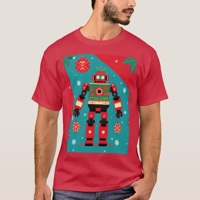 Classic Christmas Sweater Pattern Robot (Front)