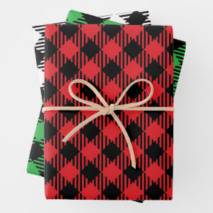 Classic Christmas Tartan Wrapping Paper, Holiday Paper Sheet